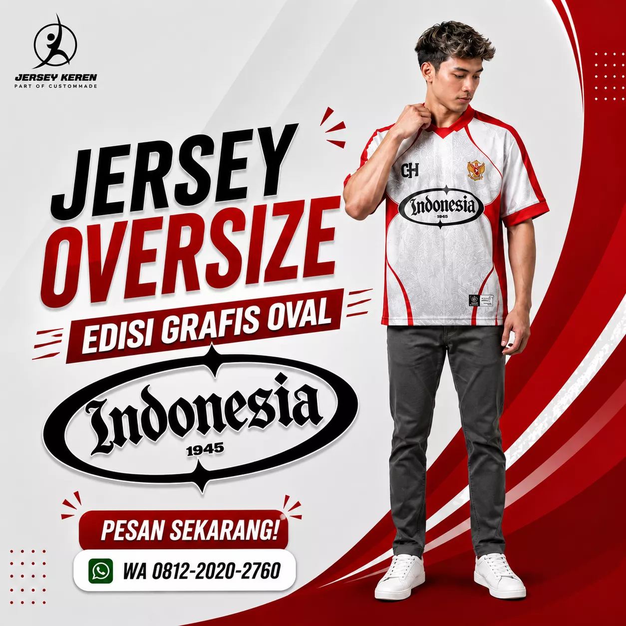 jersey oversize 17 agustus Edisi Grafis Oval Indonesia