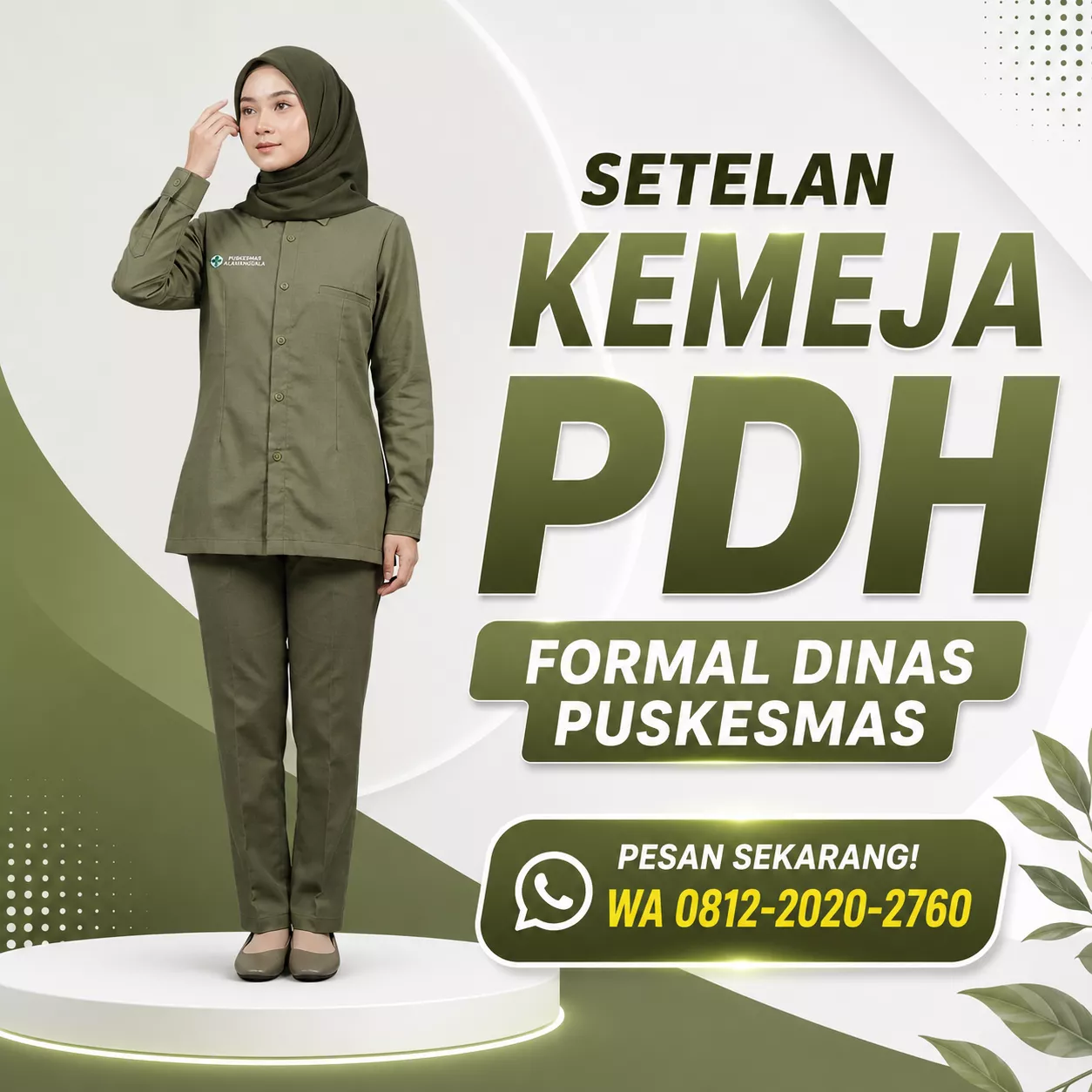 Vendor seragam kantor Bandung PDH untuk dinas kesehatan