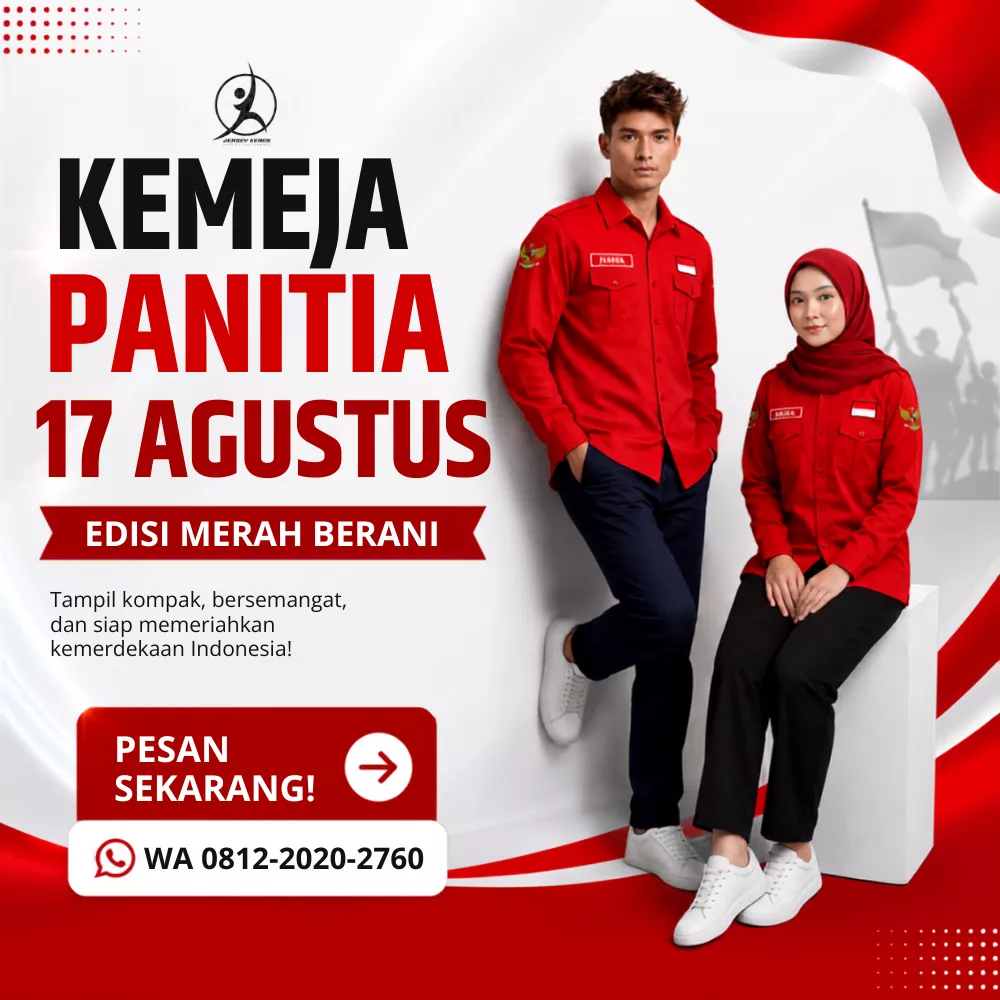 kemeja panitia 17 agustus warna merah