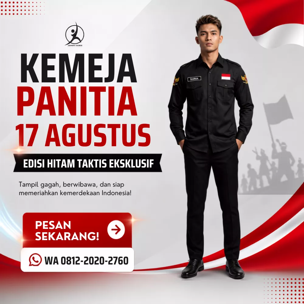 kemeja panitia 17 agustus warna hitam