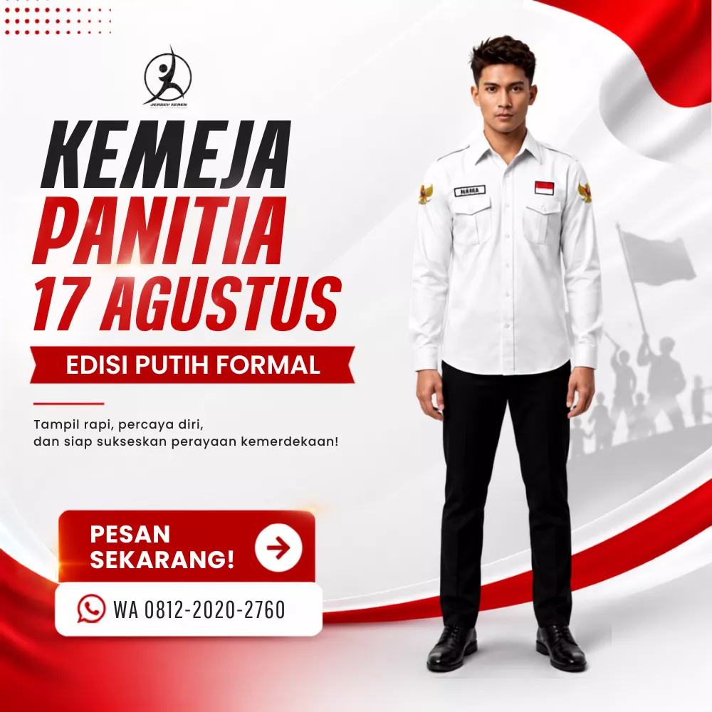 Kemeja panitia 17 agustus warna putih