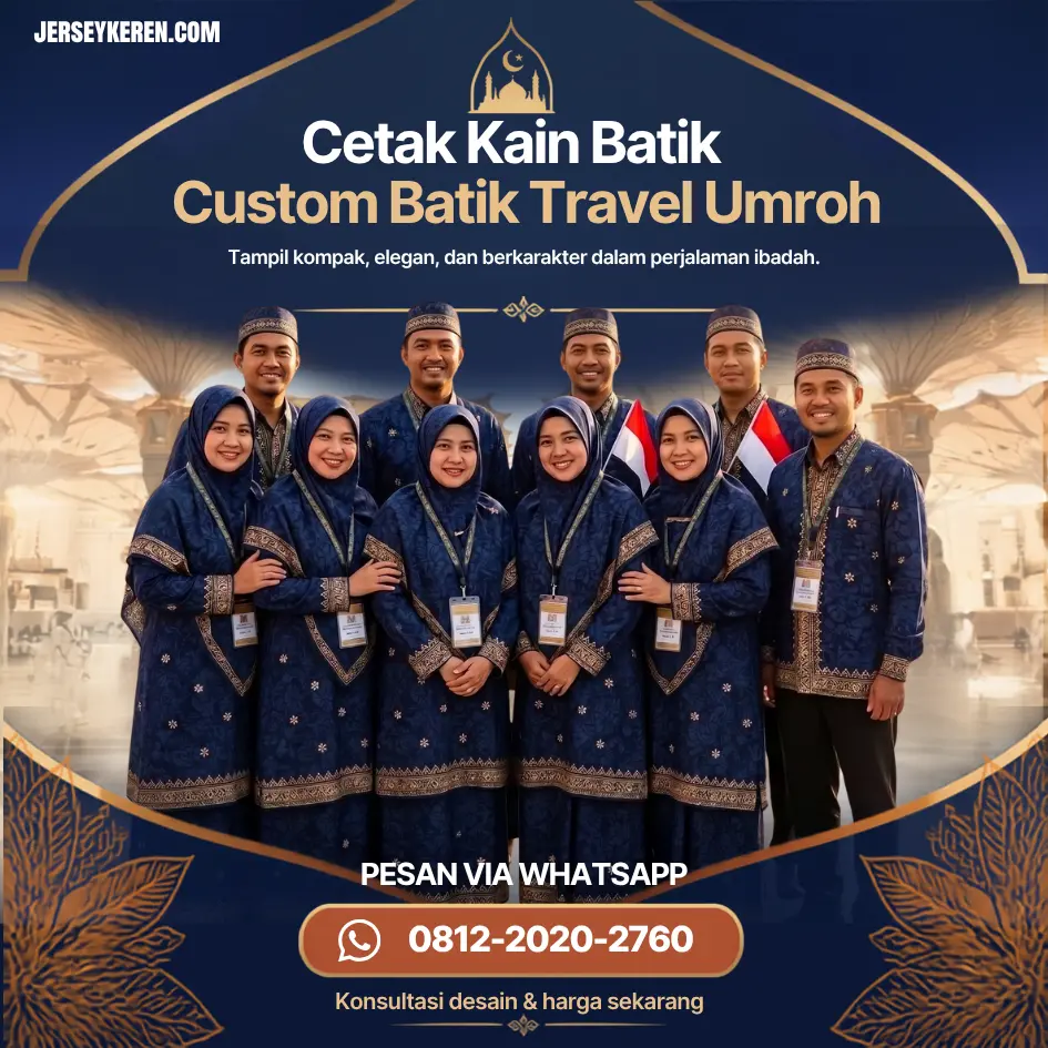 Jasa Cetak Batik Printing Travel umroh